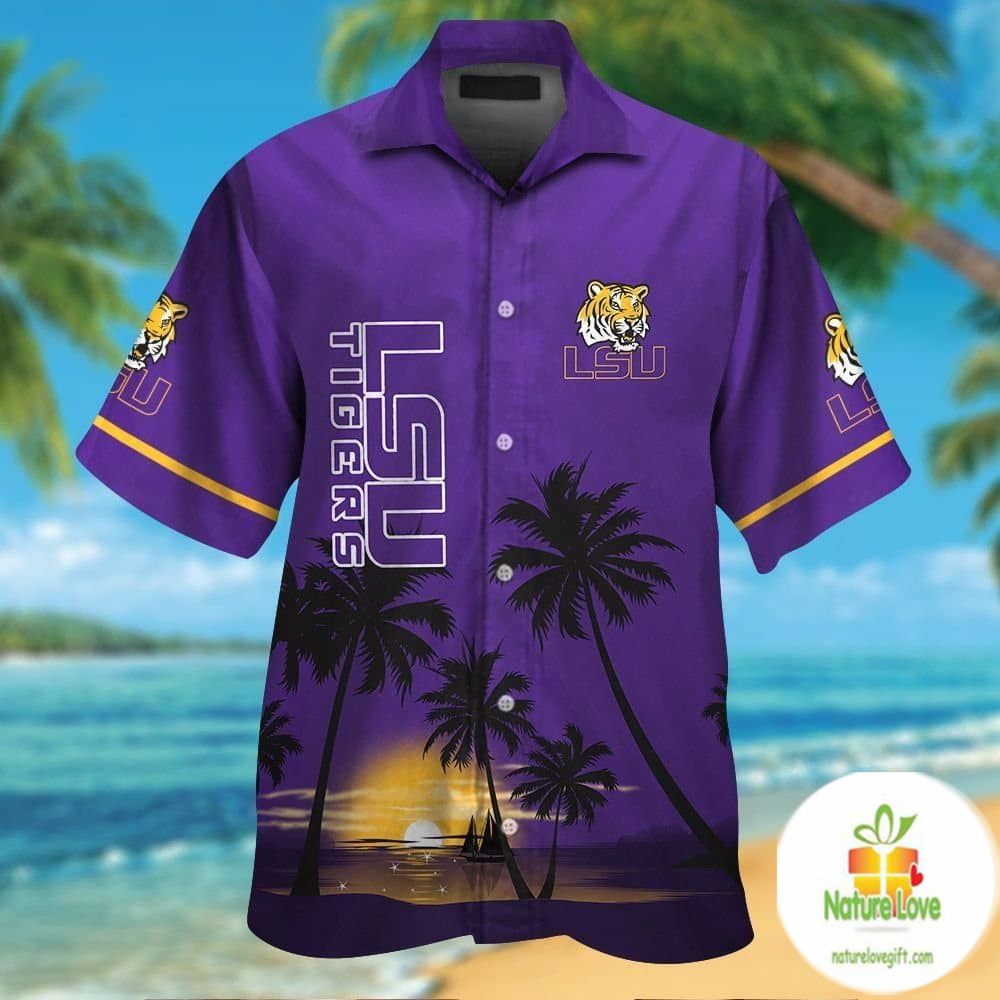 Lsu Tigers Hawaiian Shirt Short Sleeve Aloha Button Up Ver01 Hws Favjer