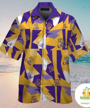Lsu Tigers Hawaiian Shirt Short Sleeve Button Up Aloha Tropical Ver02