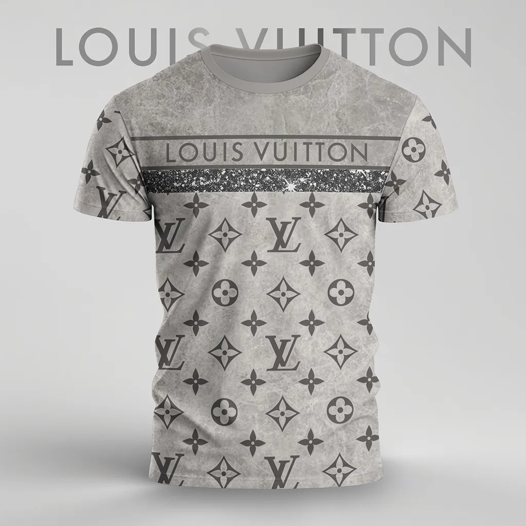 Louis Vuitoon Lv 3D Printed T-Shirt Limited Edition 2026 - Lx-Tslv2025010