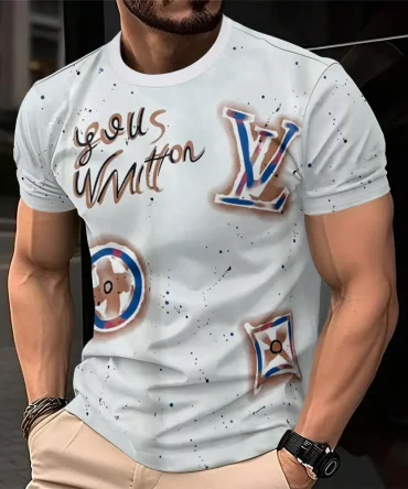Louis Vuitoon Lv 3D Printed T-Shirt Limited Edition 2026 - Lx-Tslv20250101