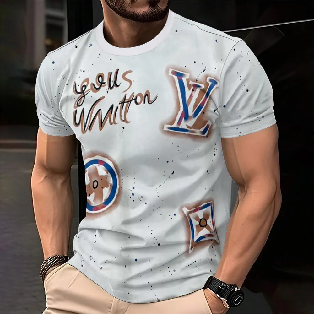 Louis Vuitoon Lv 3D Printed T-Shirt Limited Edition 2026 - Lx-Tslv20250101