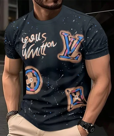 Louis Vuitoon Lv 3D Printed T-Shirt Limited Edition 2026 - Lx-Tslv20250102