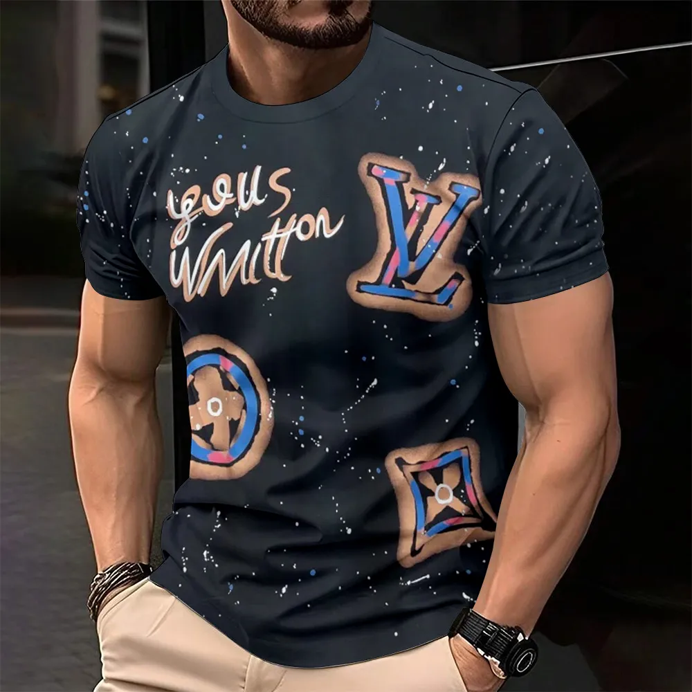 Louis Vuitoon Lv 3D Printed T-Shirt Limited Edition 2026 - Lx-Tslv20250102