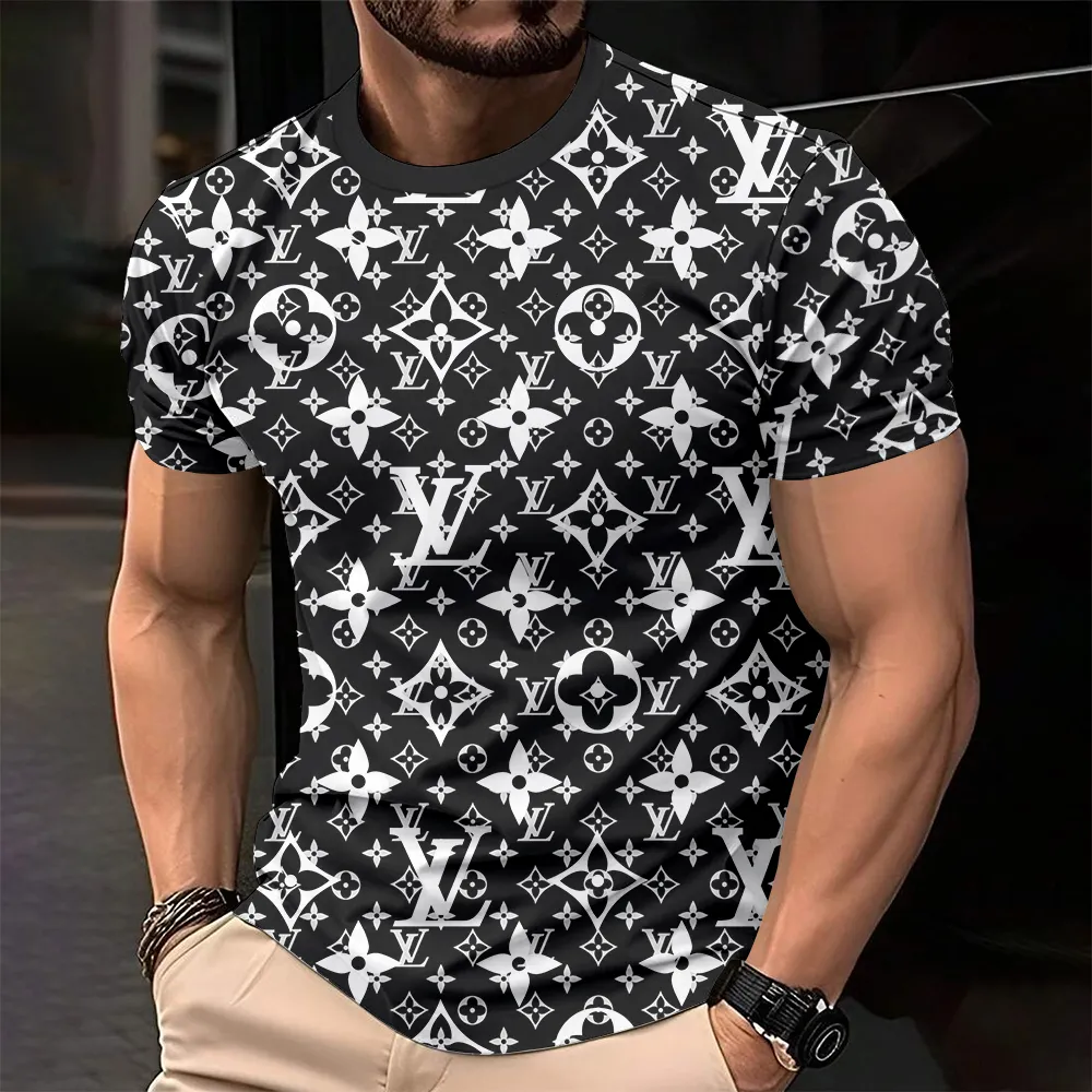 Louis Vuitoon Lv 3D Printed T-Shirt Limited Edition 2026 - Lx-Tslv20250105