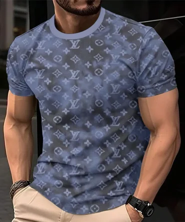Louis Vuitoon Lv 3D Printed T-Shirt Limited Edition 2026 - Lx-Tslv20250109