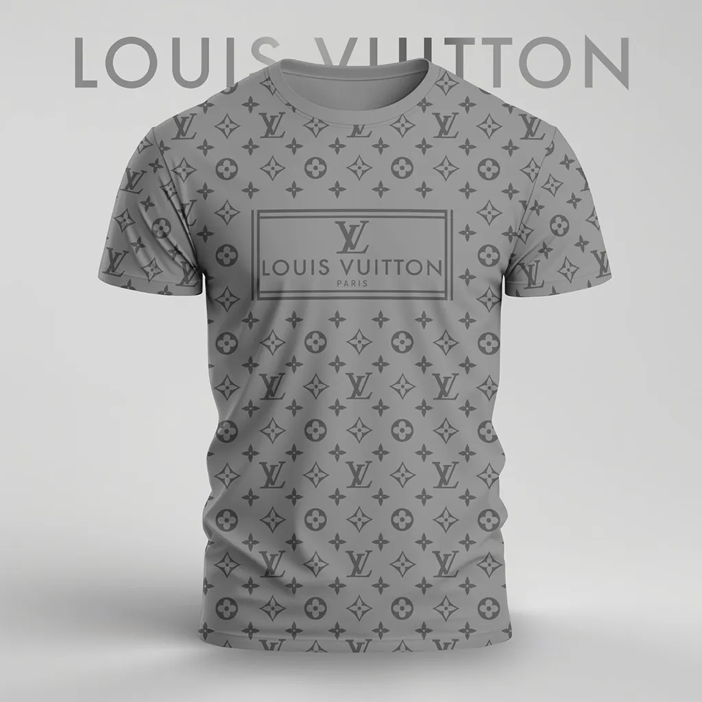 Louis Vuitoon Lv 3D Printed T-Shirt Limited Edition 2026 - Lx-Tslv2025011