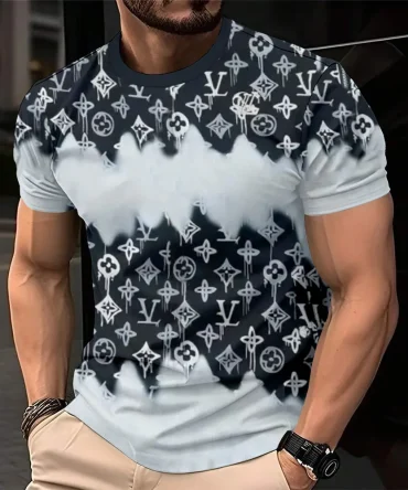 Louis Vuitoon Lv 3D Printed T-Shirt Limited Edition 2026 - Lx-Tslv20250111