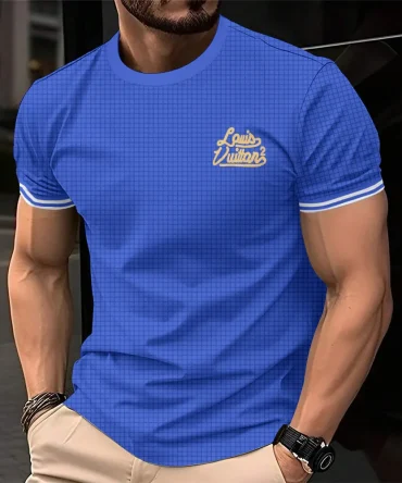 Louis Vuitoon Lv 3D Printed T-Shirt Limited Edition 2026 - Lx-Tslv20250113