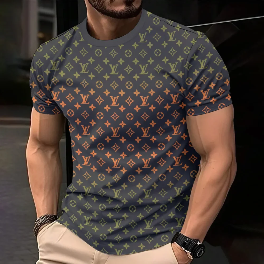 Louis Vuitoon Lv 3D Printed T-Shirt Limited Edition 2026 - Lx-Tslv20250119