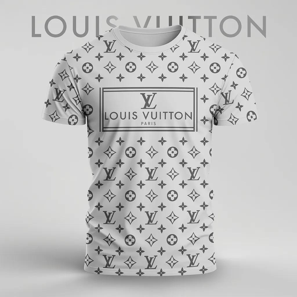Louis Vuitoon Lv 3D Printed T-Shirt Limited Edition 2026 - Lx-Tslv2025012