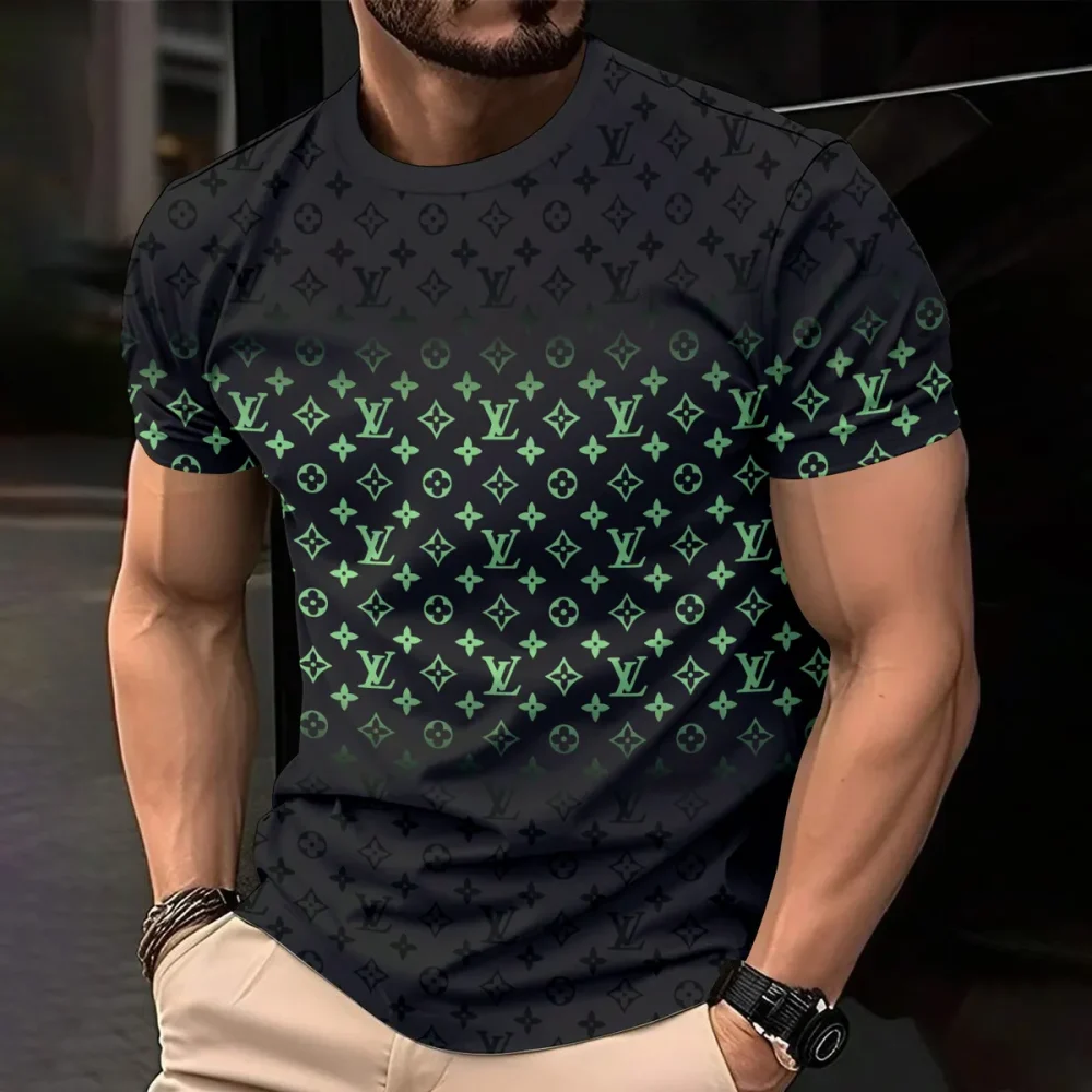 Louis Vuitoon Lv 3D Printed T-Shirt Limited Edition 2026 - Lx-Tslv20250120