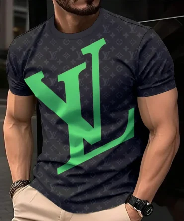 Louis Vuitoon Lv 3D Printed T-Shirt Limited Edition 2026 - Lx-Tslv20250126