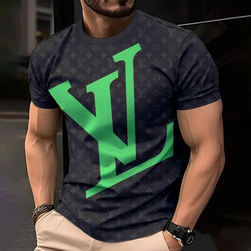 Louis Vuitoon Lv 3D Printed T-Shirt Limited Edition 2026 - Lx-Tslv20250126