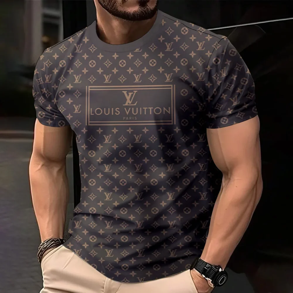 Louis Vuitoon Lv 3D Printed T-Shirt Limited Edition 2026 - Lx-Tslv20250127