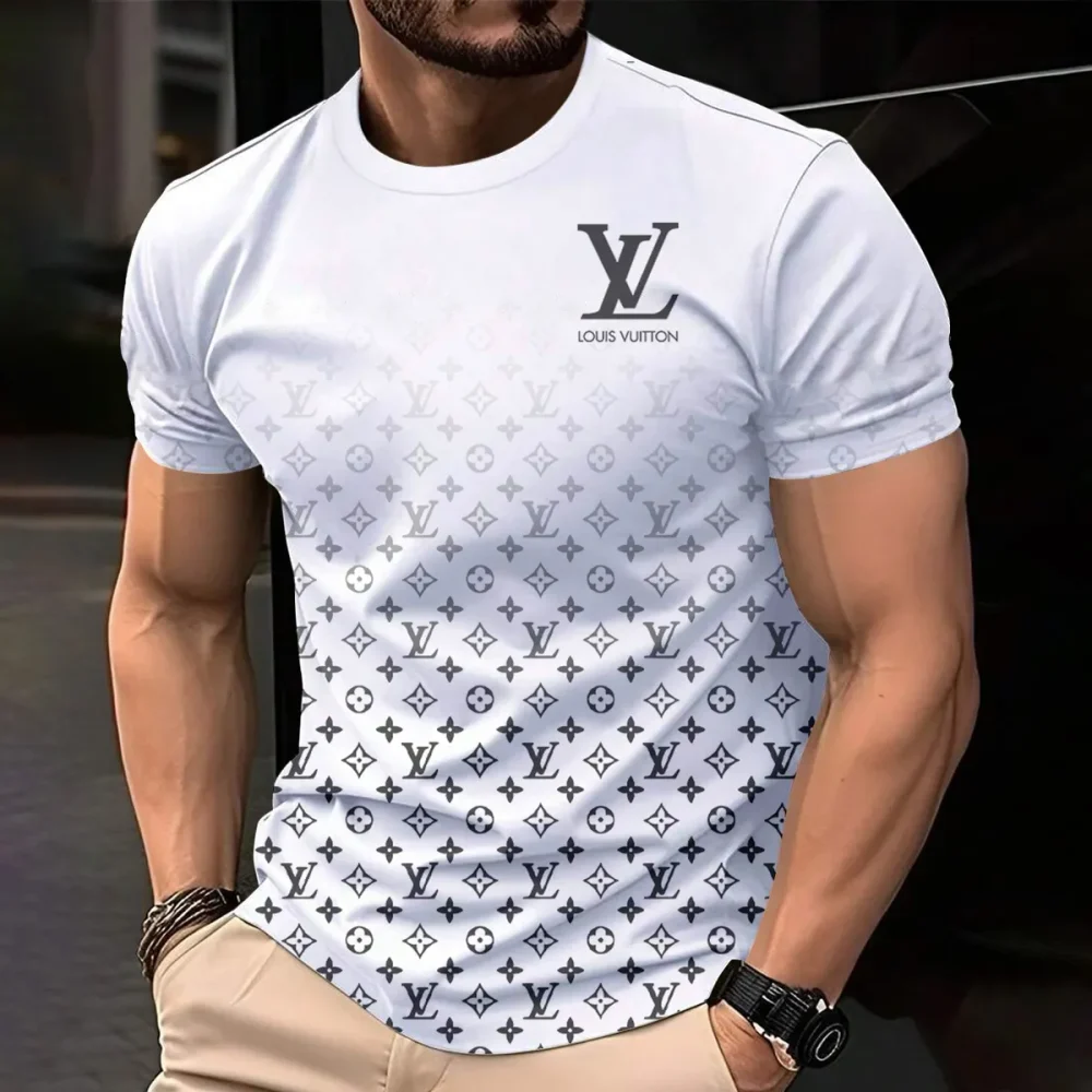 Louis Vuitoon Lv 3D Printed T-Shirt Limited Edition 2026 - Lx-Tslv20250129