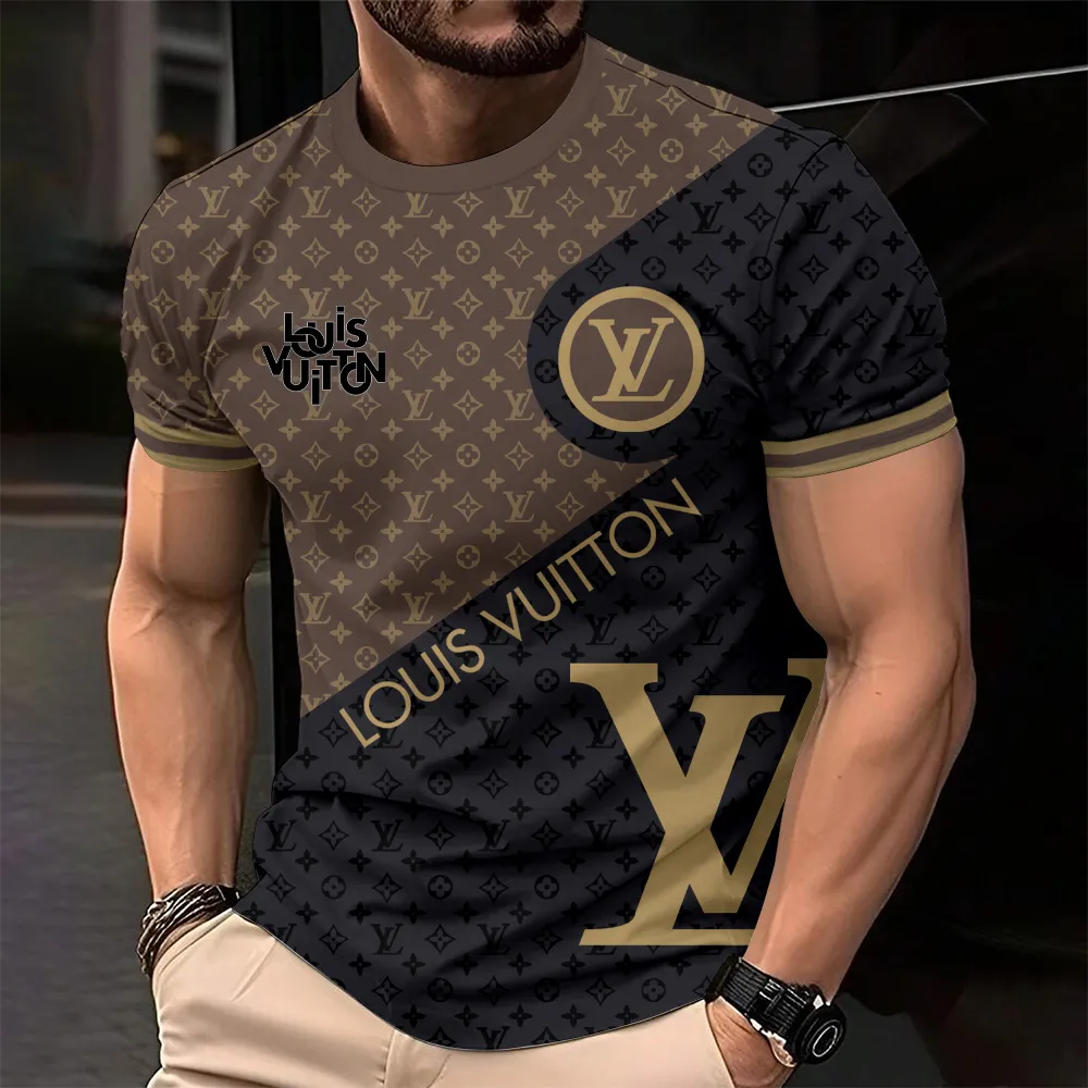 Louis Vuitoon Lv 3D Printed T-Shirt Limited Edition 2026 - Lx-Tslv20250140