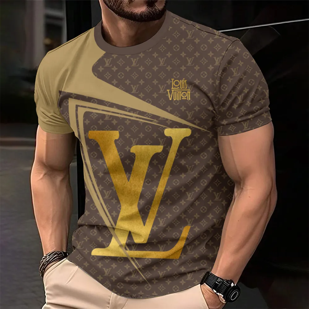 Louis Vuitoon Lv 3D Printed T-Shirt Limited Edition 2026 - Lx-Tslv20260141