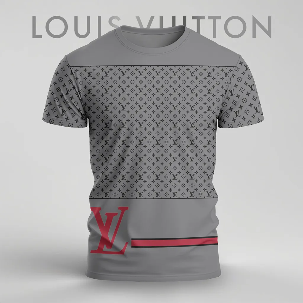 Louis Vuitoon Lv 3D Printed T-Shirt Limited Edition 2026 - Lx-Tslv2025017