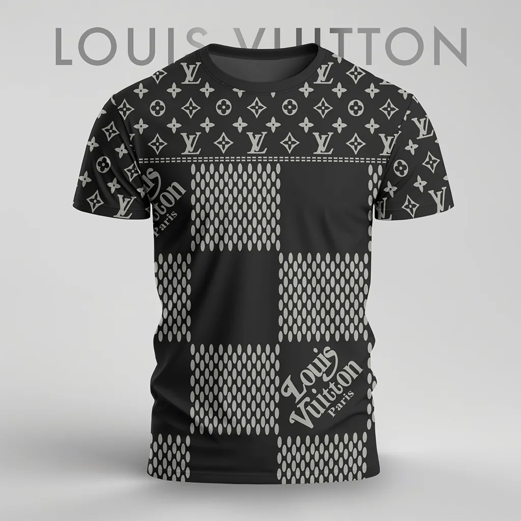 Louis Vuitoon Lv 3D Printed T-Shirt Limited Edition 2026 - Lx-Tslv2025027