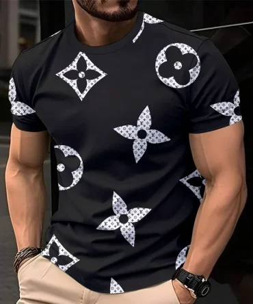 Louis Vuitoon Lv 3D Printed T-Shirt Limited Edition 2026 - Lx-Tslv2025050