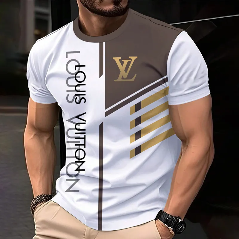 Louis Vuitoon Lv 3D Printed T-Shirt Limited Edition 2026 - Lx-Tslv2025051