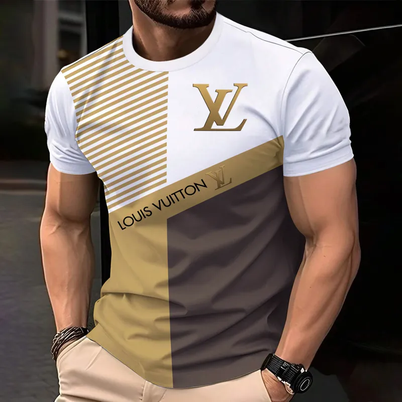 Louis Vuitoon Lv 3D Printed T-Shirt Limited Edition 2026 - Lx-Tslv2025052