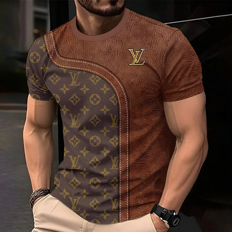 Louis Vuitoon Lv 3D Printed T-Shirt Limited Edition 2026 - Lx-Tslv2025053