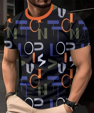 Louis Vuitoon Lv 3D Printed T-Shirt Limited Edition 2026 - Lx-Tslv2025055