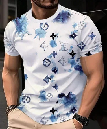 Louis Vuitoon Lv 3D Printed T-Shirt Limited Edition 2026 - Lx-Tslv2025056