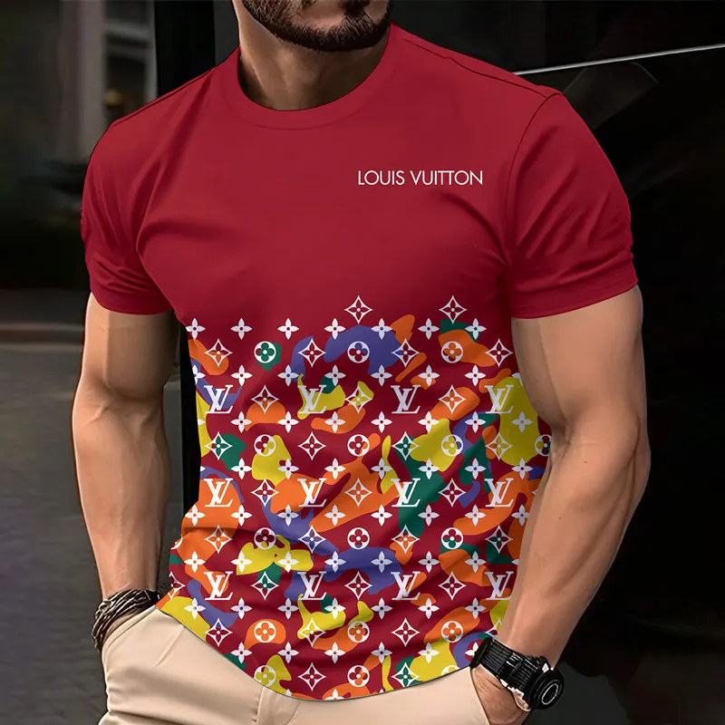 Louis Vuitoon Lv 3D Printed T-Shirt Limited Edition 2026 - Lx-Tslv2025058