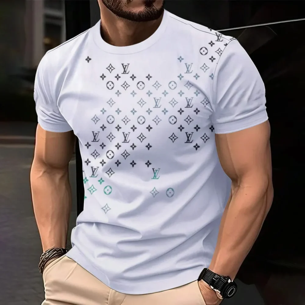 Louis Vuitoon Lv 3D Printed T-Shirt Limited Edition 2026 - Lx-Tslv2025060
