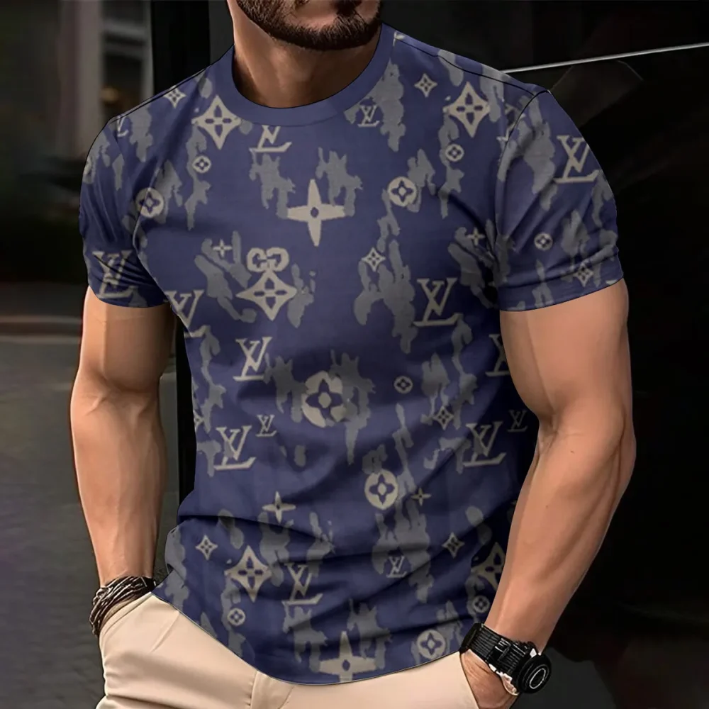 Louis Vuitoon Lv 3D Printed T-Shirt Limited Edition 2026 - Lx-Tslv2025062