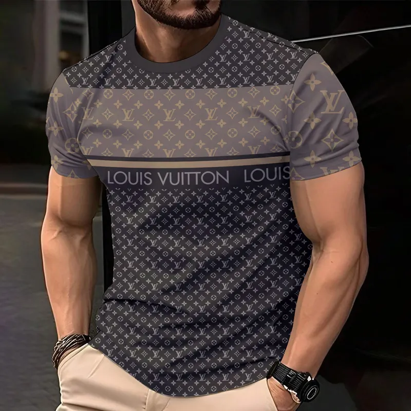 Louis Vuitoon Lv 3D Printed T-Shirt Limited Edition 2026 - Lx-Tslv2025066