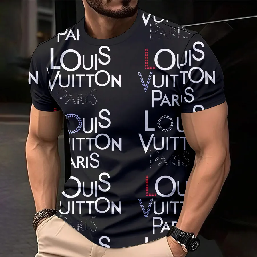 Louis Vuitoon Lv 3D Printed T-Shirt Limited Edition 2026 - Lx-Tslv2025069
