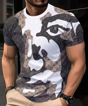 Louis Vuitoon Lv 3D Printed T-Shirt Limited Edition 2026 - Lx-Tslv2025071
