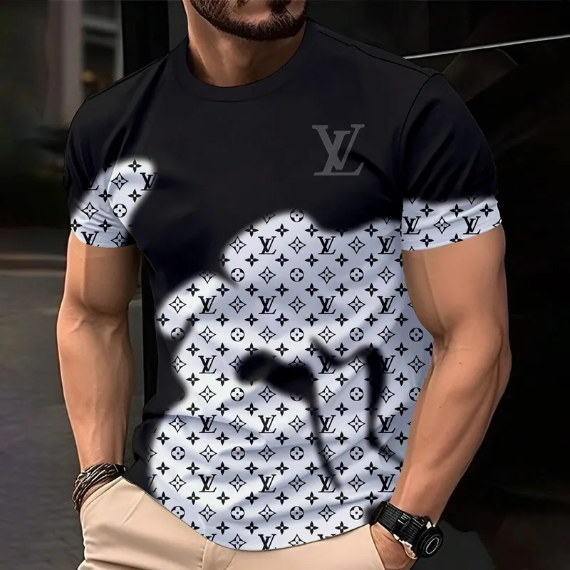 Louis Vuitoon Lv 3D Printed T-Shirt Limited Edition 2026 - Lx-Tslv2025073