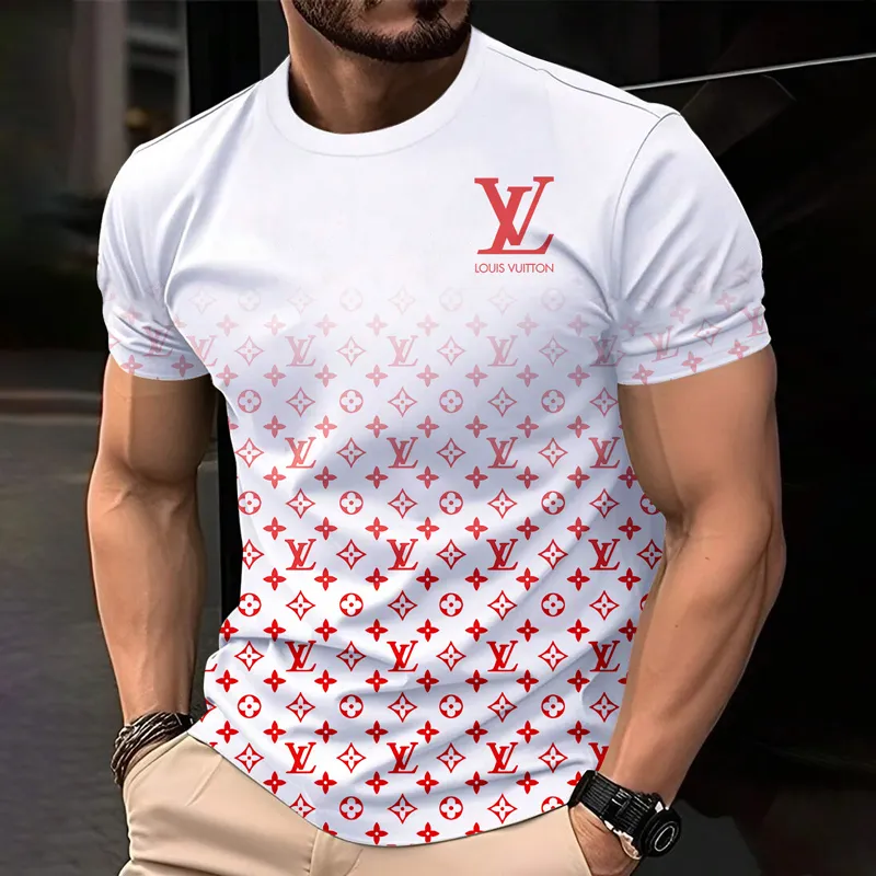 Louis Vuitoon Lv 3D Printed T-Shirt Limited Edition 2026 - Lx-Tslv2025083
