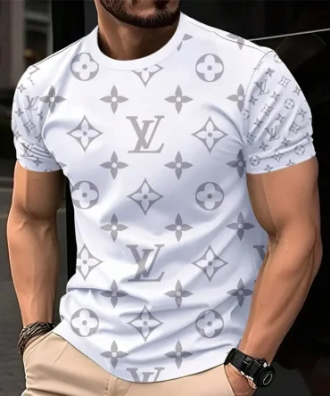 Louis Vuitoon Lv 3D Printed T-Shirt Limited Edition 2026 - Lx-Tslv2025085