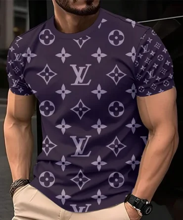 Louis Vuitoon Lv 3D Printed T-Shirt Limited Edition 2026 - Lx-Tslv2025091