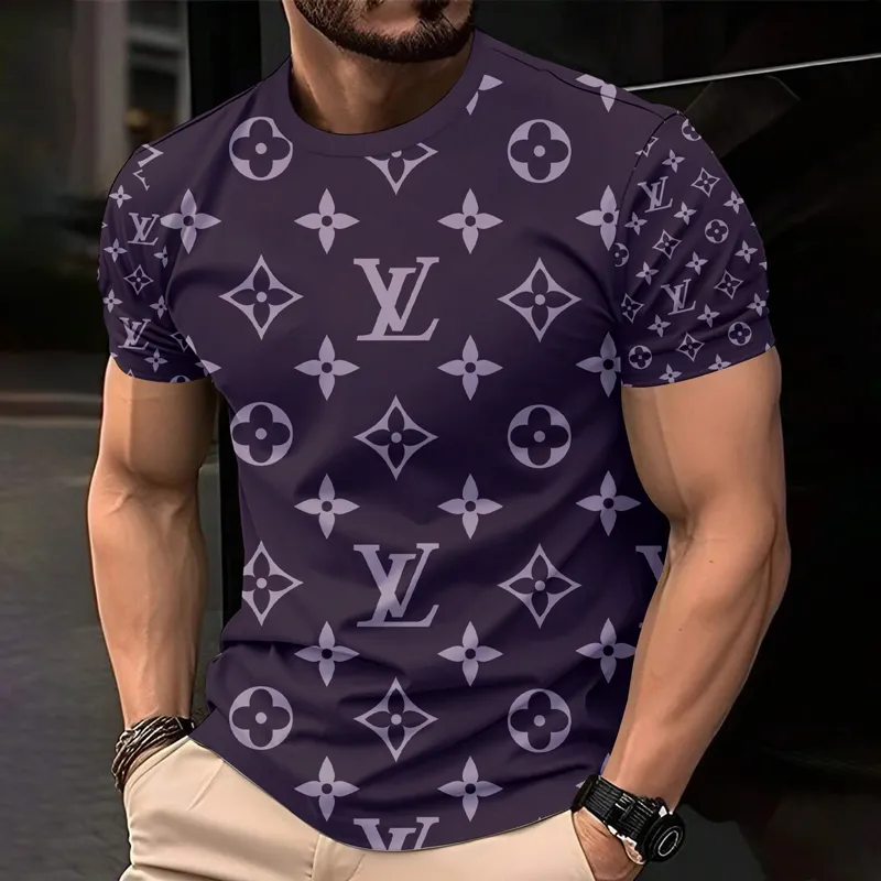 Louis Vuitoon Lv 3D Printed T-Shirt Limited Edition 2026 - Lx-Tslv2025091