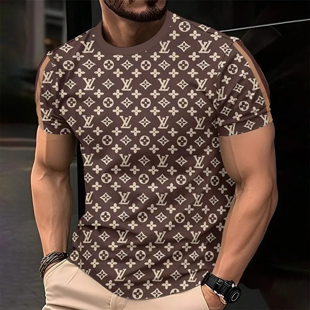 Louis Vuitoon Lv 3D Printed T-Shirt Limited Edition 2026 - Lx-Tslv2025092