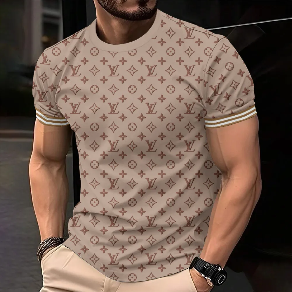 Louis Vuitoon Lv 3D Printed T-Shirt Limited Edition 2026 - Lx-Tslv2025093