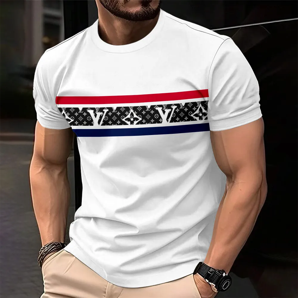 Louis Vuitoon Lv 3D Printed T-Shirt Limited Edition 2026 - Lx-Tslv2025096