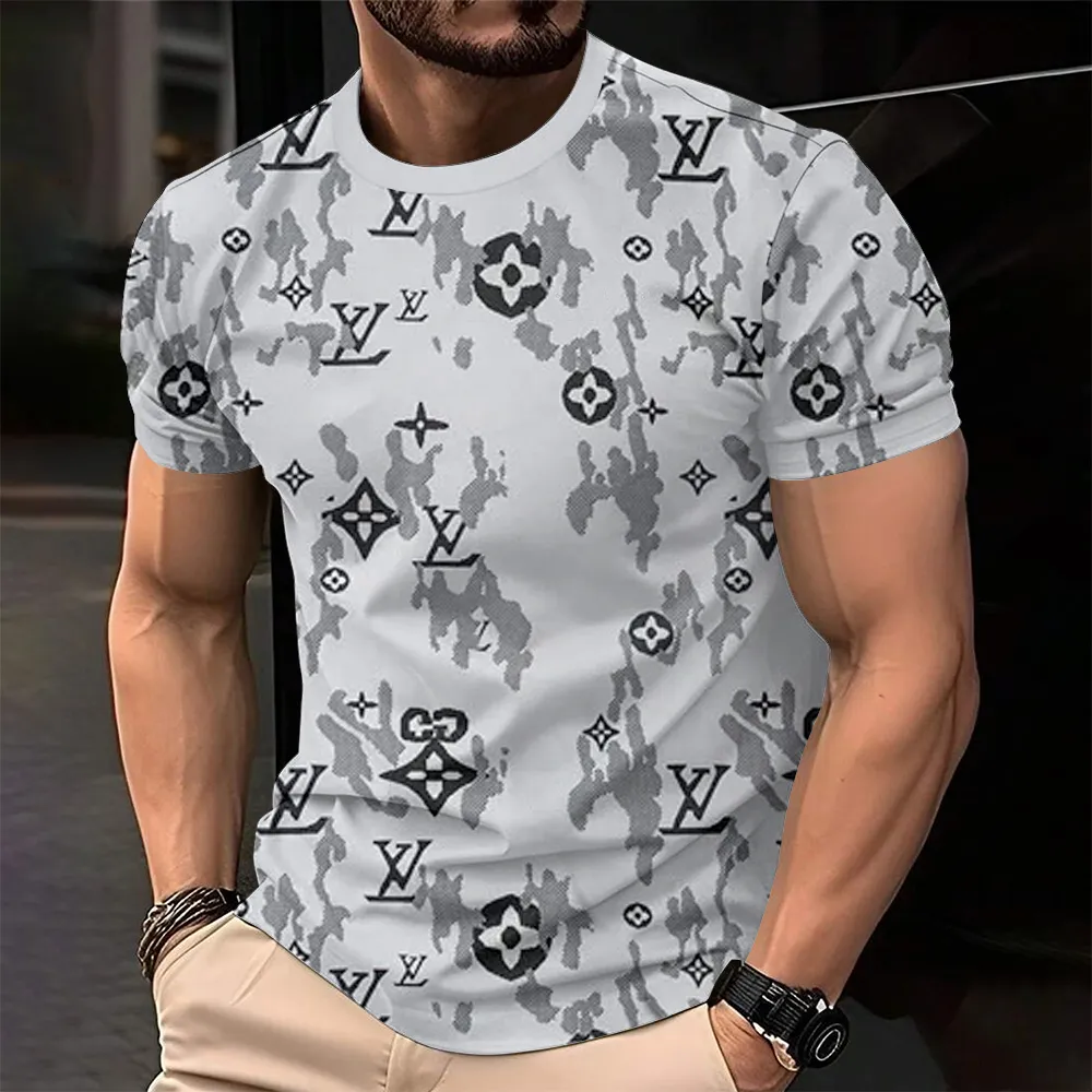 Louis Vuitoon Lv 3D Printed T-Shirt Limited Edition 2026 - Lx-Tslv2025098