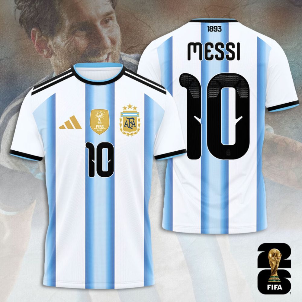 Lionel Messi X Argentina National Football Team World Cup 2026 3D Shirt Hoodie