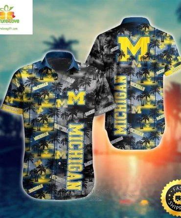 Michigan Wolverines Hawaiian Shirt Beach Pattern Summer Gift For Friend