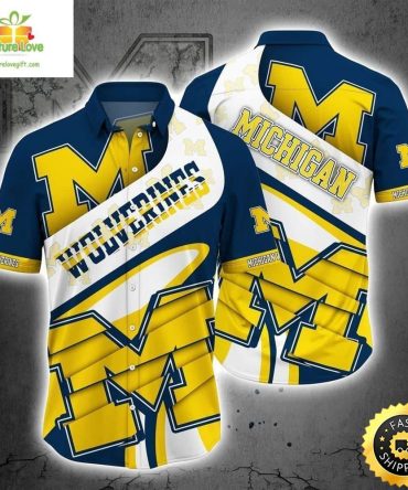 Michigan Wolverines Hawaiian Shirt Father’S Day Gift For Beach Vacation