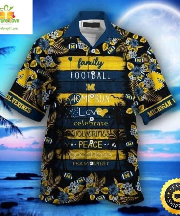 Michigan Wolverines Hawaiian Shirt Gift For College Football Fans