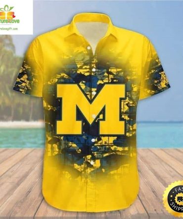 Michigan Wolverines Hawaiian Shirt Sport Gift For Beach Lovers