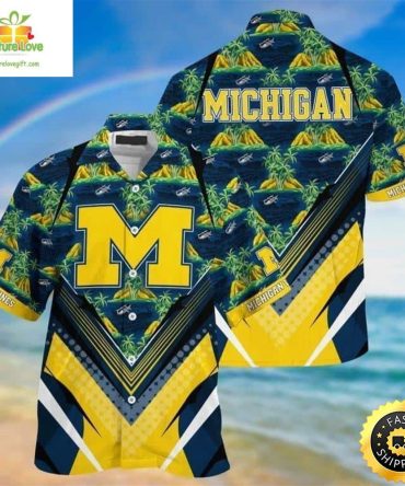 Michigan Wolverines Hawaiian Shirt Summer Beach Gift